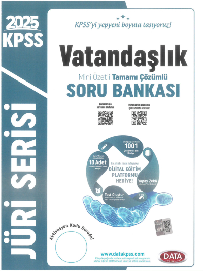 2025 KPSS Vatandaşlık Jüri Serisi Mini Özetli Tamamı Çözümlü Soru Bankası Data Yayınları