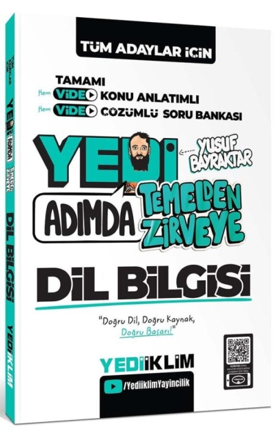 Tüm Adaylar İçin Yedi Adımda Temelden Zirveye Dil Bilgisi Video Konu Anlatımlı Video Çözümlü Soru Bankası Yediiklim Yayınları FotokoPink