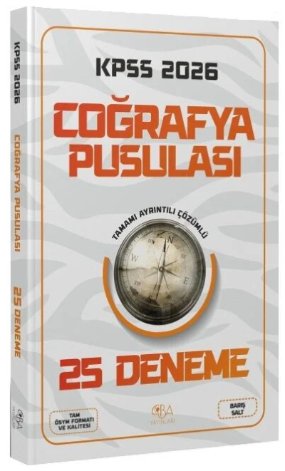 2026 KPSS Coğrafya Pusulası 25 Deneme Çözümlü CBA Yayınları FotokoPink