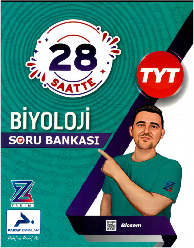 TYT 28 Saatte Biyoloji Soru Bankası PRF Paraf Yayınları FotokoPink