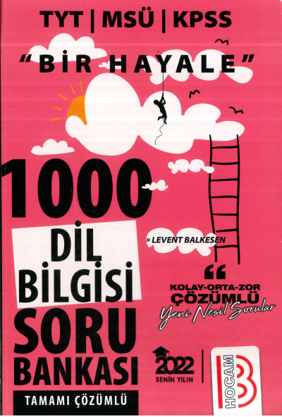 TYT BİR HAYALE 1000 DİL BİLGİSİ SORU BANKASI ÇÖZÜMLÜ FotokoPink