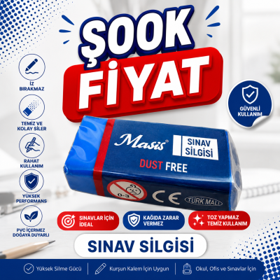 Masis Mavi Sınav Silgisi FotokoPink