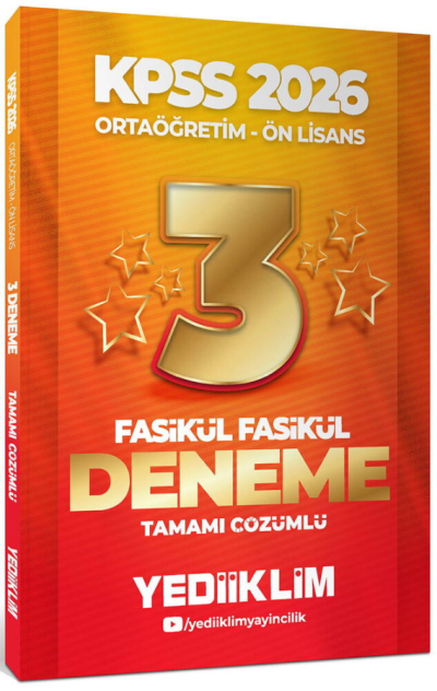 2026 Kpss Ortaöğretim-Önlisans Genel Yetenek Genel Kültür Tamamı Çözümlü 3 Yıldız Fasikül Deneme Yediiklim Yayınları FotokoPink
