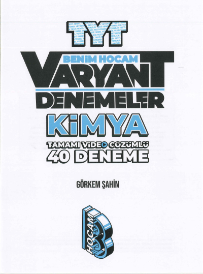 TYT KİMYA VARYANT 40 DENEME FotokoPink