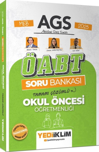 2025 MEB AGS ÖABT Okul Öncesi Öğretmenliği Tamamı Çözümlü Soru Bankası Yediiklim Yayınları FotokoPink