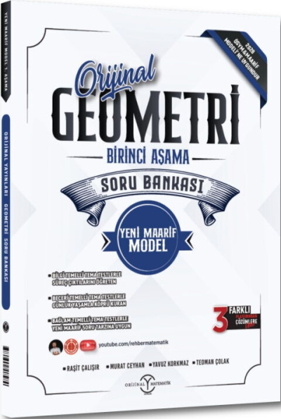 Geometri Maarif Birinci Aşama Soru Bankası Orijinal Yayınları FotokoPink