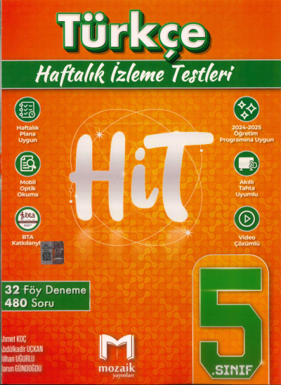 5. Sınıf Türkçe HİT 32 Deneme Mozaik Yayınları FotokoPink
