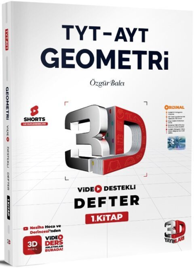 TYT AYT Geometri Video Destekli Defter 3D Yayınları