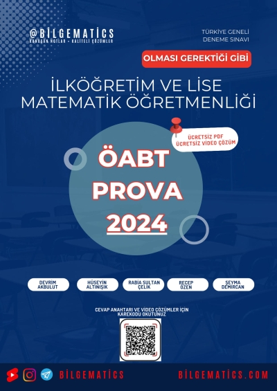 BilgeMatics Hüseyin Hoca ÖABT Matematik Prova 2024 FotokoPink