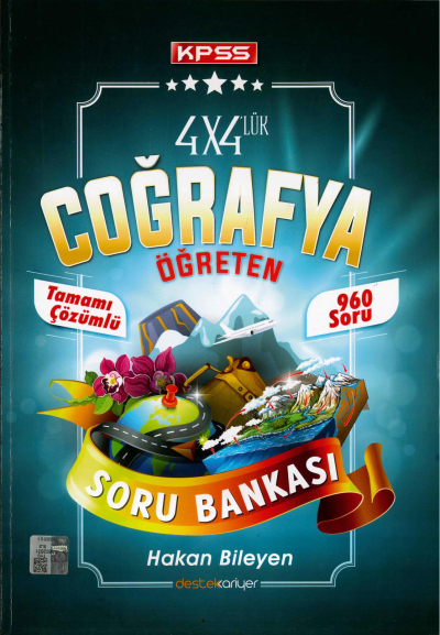 4x4 lük DESTEK COĞRAFYA TAMAMI ÇÖZÜMLÜ SORU BANKASI 960 SORU FotokoPink