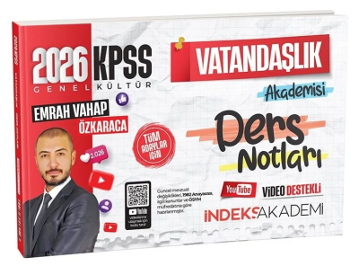 2026 KPSS Vatandaşlık Akademisi Video Ders Notları Emrah Vahap Özkaraca İndeks Akademi Yayıncılık FotokoPink