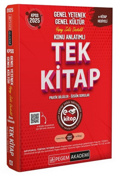 2025 KPSS Genel Yetenek Genel Kültür Konu Anlatımlı Tek Kitap Pegem Akademi Yayıncılık FotokoPink