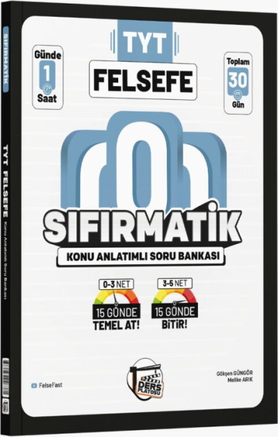 TYT Felsefe Sıfırmatik Konu Anlatımlı Soru Bankası Ders Platosu FotokoPink