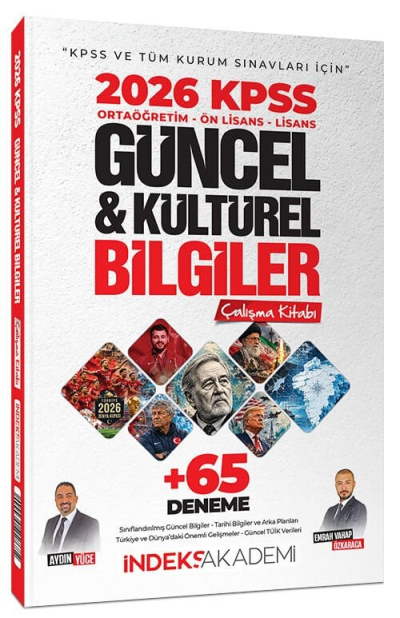 2026 KPSS Güncel ve Kültürel Bilgiler Çalışma Kitabı 65 Deneme İlaveli İndeks Akademi Yayıncılık FotokoPink
