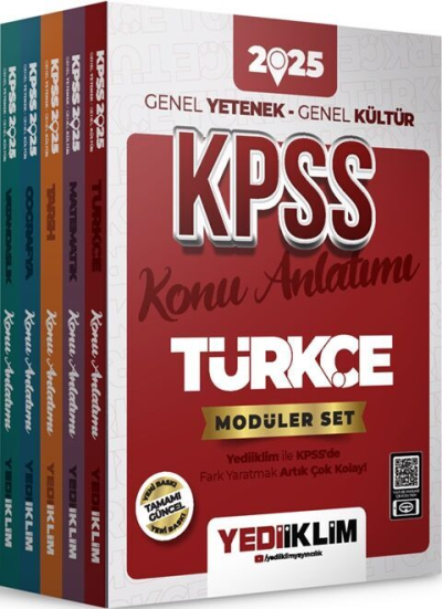 Yediiklim Yayınları 2025 KPSS Genel Yetenek Genel Kültür Konu Anlatımlı TÜRKÇE