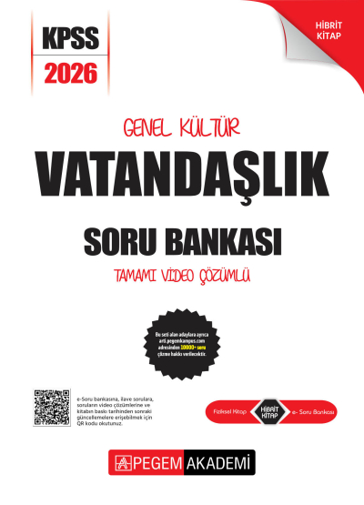 VATANDAŞLIK 2026 KPSS Genel Yetenek Genel Kültür Soru Bankası Modüler Çözümlü Pegem Akademi Yayınları FotokoPink