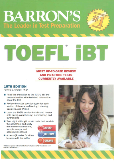 BARRONS'S THE LEADER IN TEST PREPATION TOEFL İBT FotokoPink