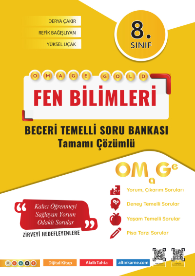 8. Sınıf Omage Gold Fen Bilimleri Soru Bankası Omage Yayınları