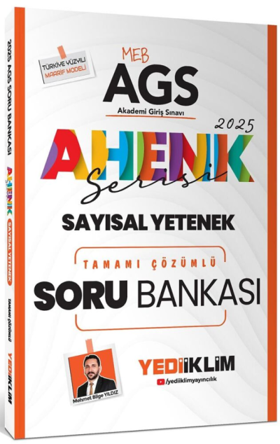 2025 MEB AGS Sayısal Yetenek Ahenk Serisi Tamamı Çözümlü Soru Bankası Yediiklim Yayınları
