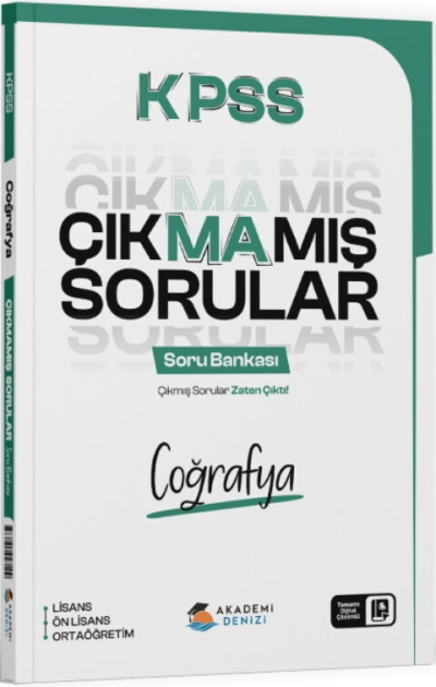 KPSS Coğrafya Çıkmamış Sorular Soru Bankası Akademi Denizi FotokoPink