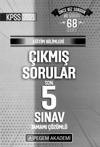 EĞİTİM BİLİMLERİ SON 5 YIL ÇIKMIŞ SORULAR ÇÖZÜMLÜ 2020 DAHİL FotokoPink