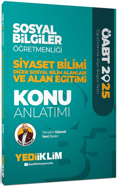 2025 ÖABT Sosyal Bilgiler Öğretmenliği Siyaset Bilimi Diğer Sosyal Bilim Alanları ve Alan Eğitimi Konu Anlatımı Yediiklim Yayınlar FotokoPink