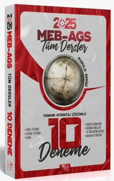 2025 MEB-AGS Tüm Dersler 10 Deneme Çözümlü CBA Yayınları FotokoPink