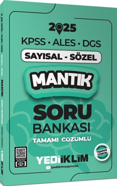 2025 KPSS ALES DGS Sayısal-Sözel Mantık Tamamı Çözümlü Soru Bankası Yediiklim Yayınları FotokoPink