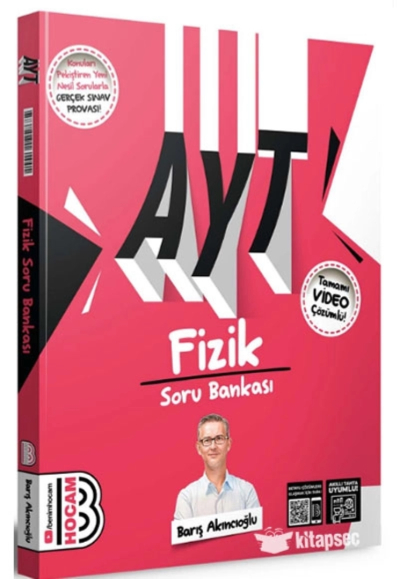 AYT Fizik Tamamı Video Çözümlü Soru Bankası Benim Hocam Yayınları FotokoPink