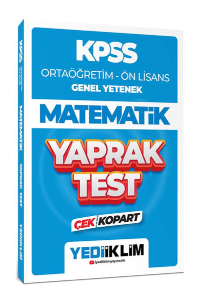 Ortaöğretim Ön Lisans Genel Yetenek Matematik Çek Kopart Yaprak Test FotokoPink