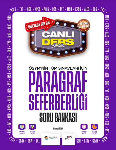 ÖSYM nin Tüm Sınavlar İçin Paragraf Seferberliği Soru Bankası FotokoPink
