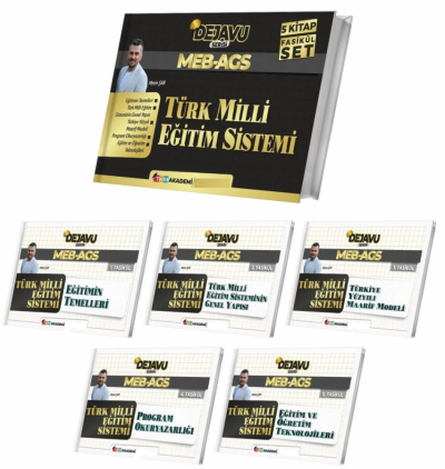 MEB-AGS Türk Milli Eğitim Sistemi DEJAVU Konu Anlatımlı 5'li Fasikül Set TKM Akademi FotokoPink