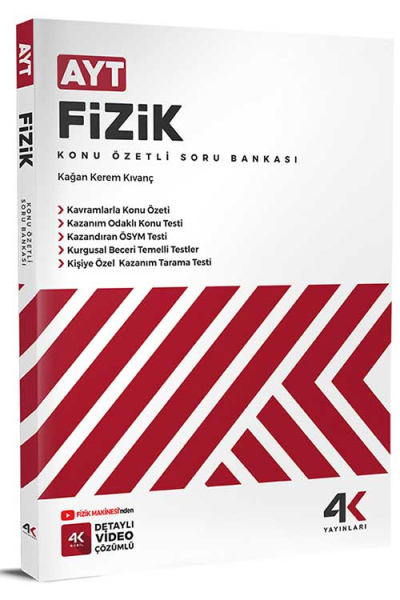 AYT Fizik Konu Özetli Soru Bankası 4K Yayınları FotokoPink