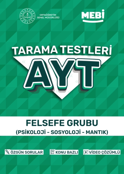 AYT Tarama Testleri Felsefe Grubu (Psikoloji- Sosyoloji-Mantık) MEBİ OGM FotokoPink