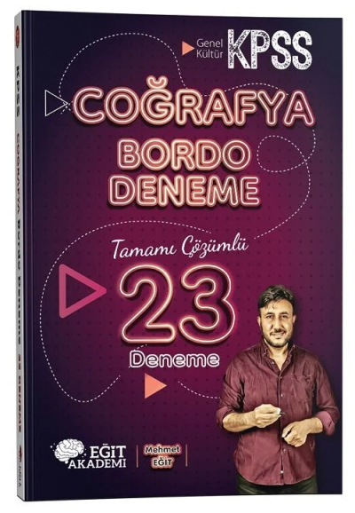 2026 KPSS Coğrafya Bordo 23 Deneme Çözümlü Eğit Akademi FotokoPink