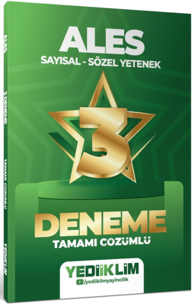 2027 ALES Sayısal Sözel Yetenek Tamamı Çözümlü 3 Yıldız Deneme Yediiklim Yayınları FotokoPink