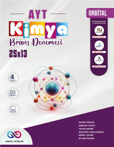 AYT Kimya 25 x 13 Branş Denemeleri Orbital Yayınları FotokoPink