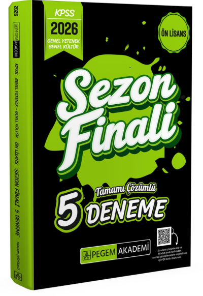 2026 KPSS Ön Lisans Genel Yetenek Genel Kültür Sezon Finali Tamamı Çözümlü 5 Deneme Pegem Yayınları FotokoPink