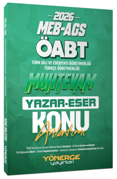 2026 ÖABT MEB-AGS Türkçe-Türk Dili Edebiyatı Muhtevam Yazar Eser Konu Anlatımı Yönerge Yayınları FotokoPink