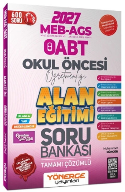 ÖABT MEB-AGS Okul Öncesi Öğretmenliği Alan Eğitimi Soru Bankası Çözümlü - Muhammet Güngör Yönerge Yayınları FotokoPink