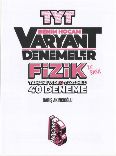 TYT FİZİK VARYANT 40 DENEME FotokoPink
