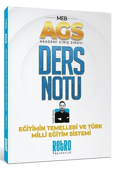 2025 MEB AGS Türk Milli Eğitim Sistemi ve Eğitimin Temelleri Ders Notu Retro Kitap FotokoPink