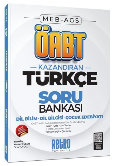 2026 MEB AGS ÖABT Türkçe Öğretmenliği Dil Bilim-Dil Bilgisi Çocuk Edebiyatı Soru Bankası Retro Kitap FotokoPink