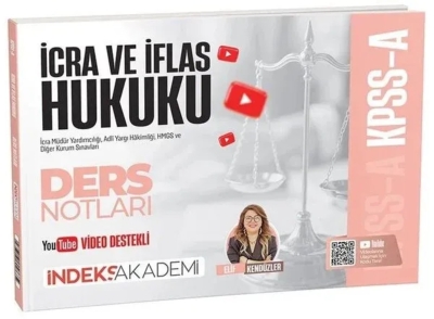 KPSS A Grubu İcra ve İflas Hukuku Video Ders Notları Elif Kendüzler İndeks Akademi Yayıncılık FotokoPink