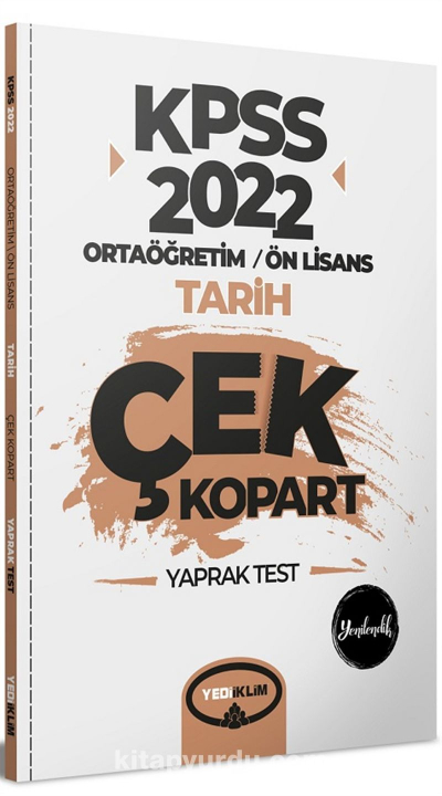 KPSS Ortaöğretim Ön Lisans Genel Yetenek Genel Kültür Tarih Çek Kopart Yaprak Test FotokoPink