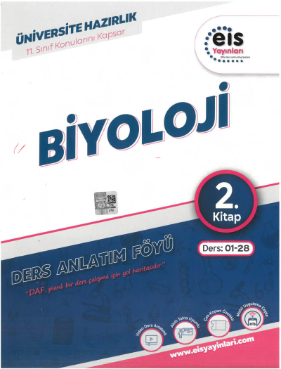 TYT AYT Biyoloji Ders Anlatım Föyü 2. Kitap Eis Yayınları Ders:01-28 11. Sınıf Konularını Kapsar