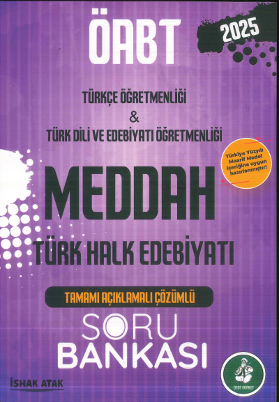 2025 ÖABT Türkçe-Türk Dili Edebiyatı Öğretmenliği Türk Halk Edebiyatı Meddah Soru Bankası Çözümlü Dizgi Kitap Yayınları FotokoPink