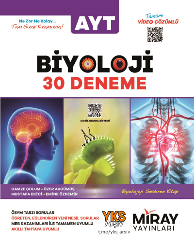 AYT Biyoloji 30 Deneme Miray Yayınları FotokoPink