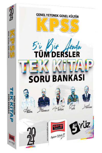 2024 KPSS Lisans GK-GY 5Yüz Ekibi Tüm Dersler Tek Kitap Soru Bankası FotokoPink