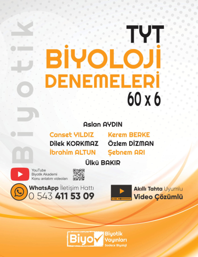 TYT Biyoloji Biyotik 60 x 6 Denemeleri Biyotik Yayınları FotokoPink